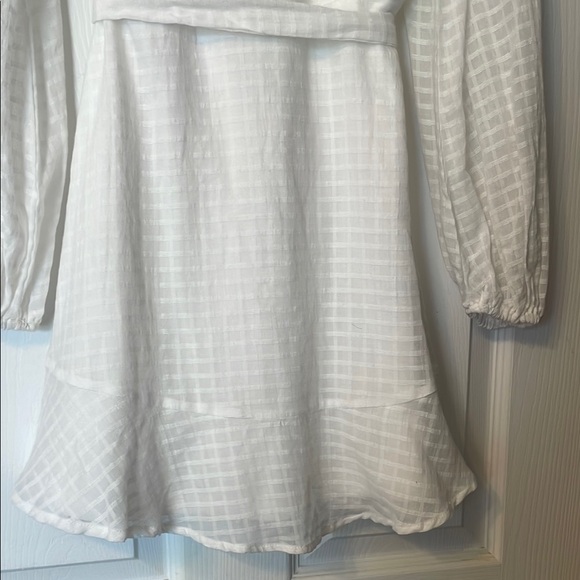 ABSOLUTELY adorable Lulu's White Babydoll Dress with Bishop Sleeves NEW - Picture 8 of 9